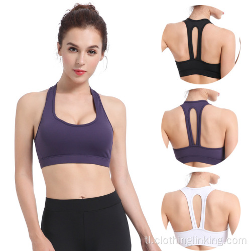 Mga top tank ng yoga para sa mga kababaihan na itinayo sa bra